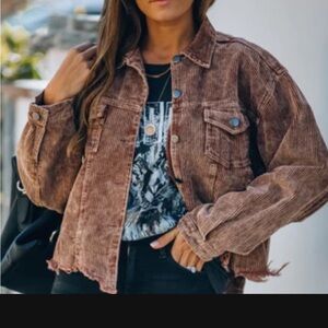 Vici Brown Corduroy Jacket